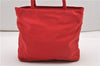 Authentic PRADA Vintage Nylon Tessuto Hand Tote Bag B7952 Red 1937G