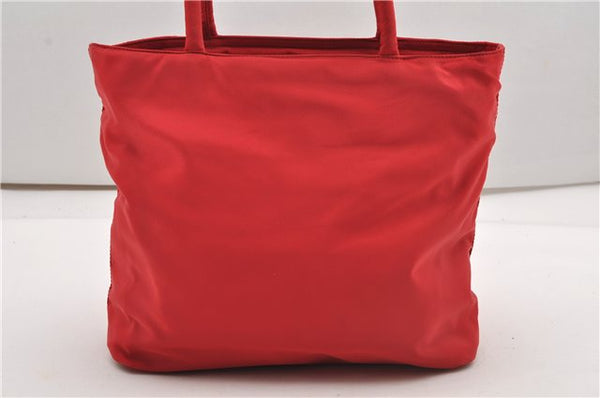 Authentic PRADA Vintage Nylon Tessuto Hand Tote Bag B7952 Red 1937G