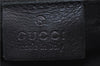 Auth GUCCI Web Sherry Line Shoulder Bag Denim Canvas Leather 01233 Black 1939D