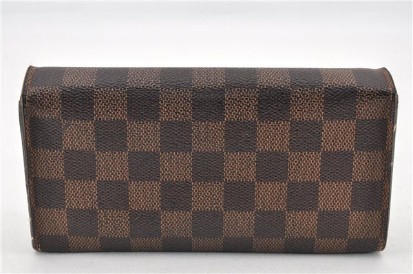 Authentic Louis Vuitton Damier Portefeuille Sarah Long Wallet N61734 LV 1939G