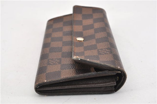 Authentic Louis Vuitton Damier Portefeuille Sarah Long Wallet N61734 LV 1939G