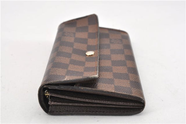 Authentic Louis Vuitton Damier Portefeuille Sarah Long Wallet N61734 LV 1939G