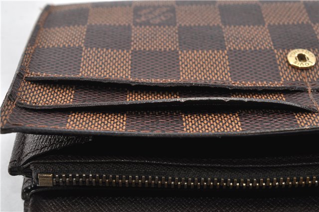 Authentic Louis Vuitton Damier Portefeuille Sarah Long Wallet N61734 LV 1939G