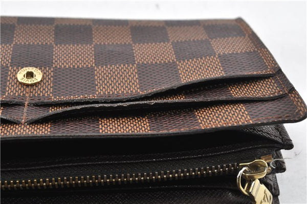 Authentic Louis Vuitton Damier Portefeuille Sarah Long Wallet N61734 LV 1939G