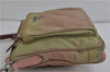 Authentic PRADA Nylon Leather Shoulder Cross Body Bag Khaki Light Purple 1940D