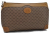 Authentic GUCCI Micro GG PVC Leather Clutch Hand Bag Purse Brown 1941D