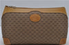 Authentic GUCCI Micro GG PVC Leather Clutch Hand Bag Purse Brown 1941D