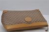 Authentic GUCCI Micro GG PVC Leather Clutch Hand Bag Purse Brown 1941D