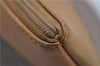 Authentic GUCCI Micro GG PVC Leather Clutch Hand Bag Purse Brown 1941D