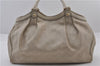 Authentic GUCCI Guccissima Sukey Shoulder Tote Bag GG Leather 211944 Ivory 1941F