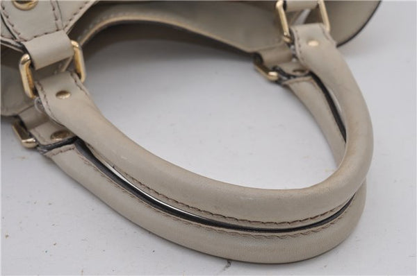 Authentic GUCCI Guccissima Sukey Shoulder Tote Bag GG Leather 211944 Ivory 1941F