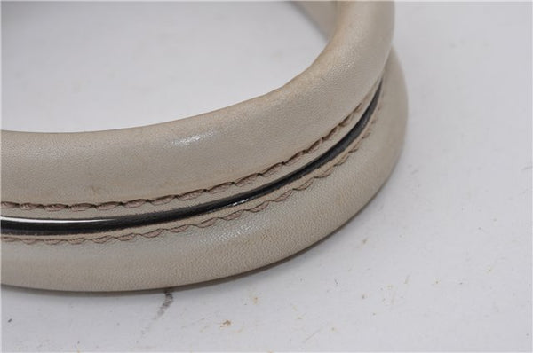 Authentic GUCCI Guccissima Sukey Shoulder Tote Bag GG Leather 211944 Ivory 1941F