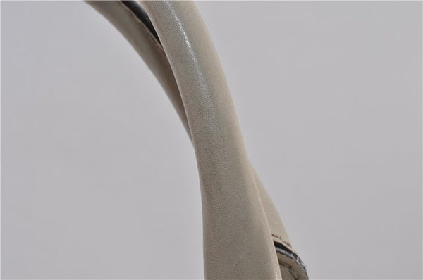 Authentic GUCCI Guccissima Sukey Shoulder Tote Bag GG Leather 211944 Ivory 1941F