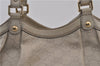 Authentic GUCCI Guccissima Sukey Shoulder Tote Bag GG Leather 211944 Ivory 1941F