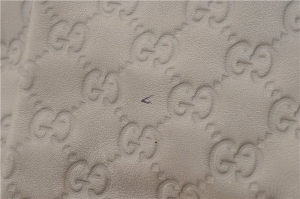 Authentic GUCCI Guccissima Sukey Shoulder Tote Bag GG Leather 211944 Ivory 1941F
