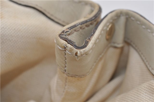 Authentic GUCCI Guccissima Sukey Shoulder Tote Bag GG Leather 211944 Ivory 1941F