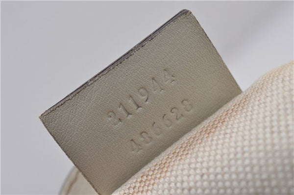Authentic GUCCI Guccissima Sukey Shoulder Tote Bag GG Leather 211944 Ivory 1941F