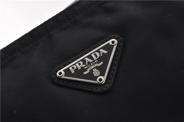 Authentic PRADA Vintage Nylon Tessuto Shoulder Tote Bag Black 1941G