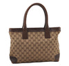 Authentic GUCCI Vintage Shoulder Tote Bag GG Canvas Leather 0021119 Brown 1942G