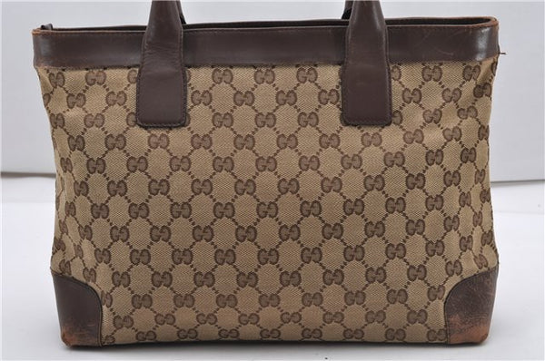 Authentic GUCCI Vintage Shoulder Tote Bag GG Canvas Leather 0021119 Brown 1942G
