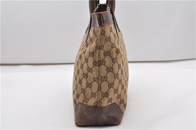 Authentic GUCCI Vintage Shoulder Tote Bag GG Canvas Leather 0021119 Brown 1942G