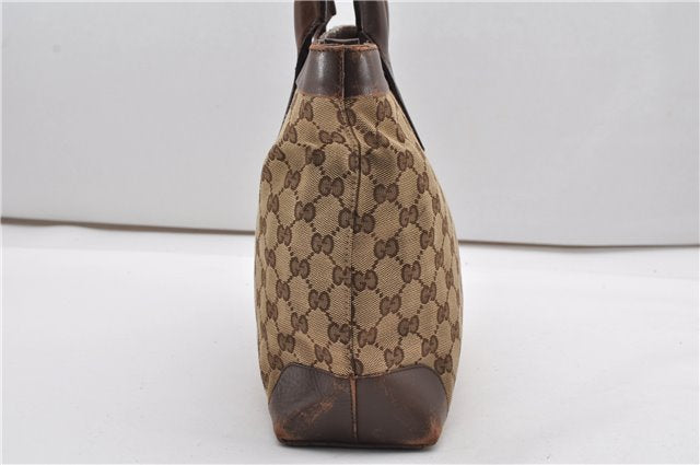 Authentic GUCCI Vintage Shoulder Tote Bag GG Canvas Leather 0021119 Brown 1942G