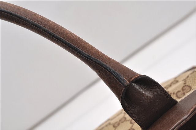 Authentic GUCCI Vintage Shoulder Tote Bag GG Canvas Leather 0021119 Brown 1942G