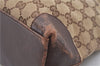 Authentic GUCCI Vintage Shoulder Tote Bag GG Canvas Leather 0021119 Brown 1942G