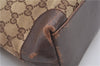 Authentic GUCCI Vintage Shoulder Tote Bag GG Canvas Leather 0021119 Brown 1942G
