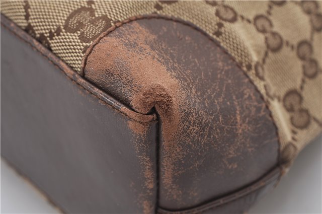 Authentic GUCCI Vintage Shoulder Tote Bag GG Canvas Leather 0021119 Brown 1942G