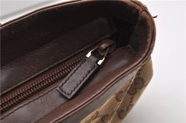 Authentic GUCCI Vintage Shoulder Tote Bag GG Canvas Leather 0021119 Brown 1942G
