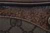 Authentic GUCCI 2Way Shoulder Hand Clutch Bag Purse GG PVC Leather Brown 1944D