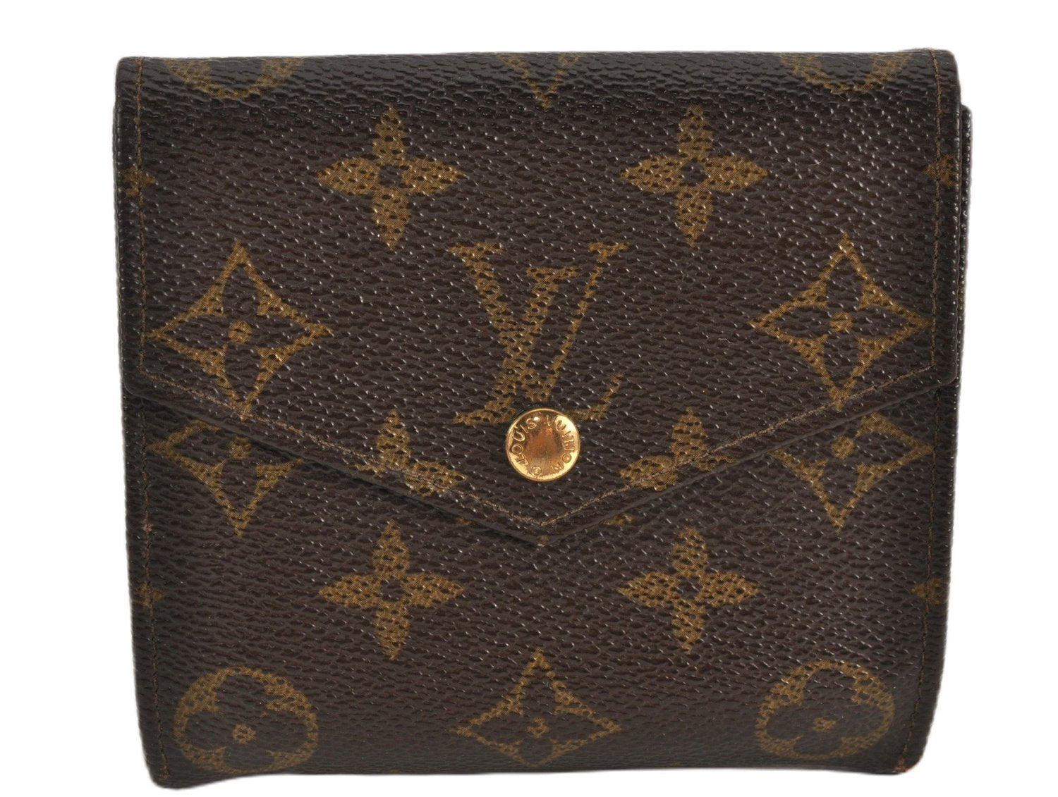 Authentic Louis Vuitton Monogram Porte Monnaie Billets Wallet M61660 LV 1944F