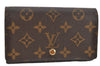 Auth Louis Vuitton Monogram Porte Monnaie Billets Tresor Wallet M61730 LV 1944G