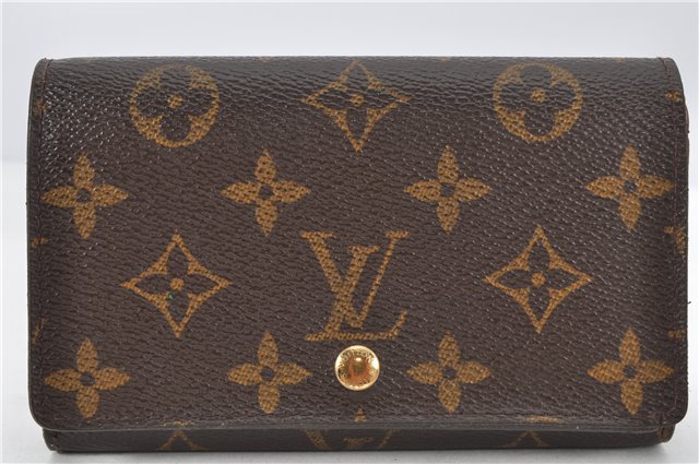 Auth Louis Vuitton Monogram Porte Monnaie Billets Tresor Wallet M61730 LV 1944G