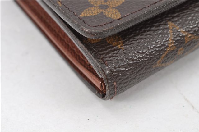 Auth Louis Vuitton Monogram Porte Monnaie Billets Tresor Wallet M61730 LV 1944G