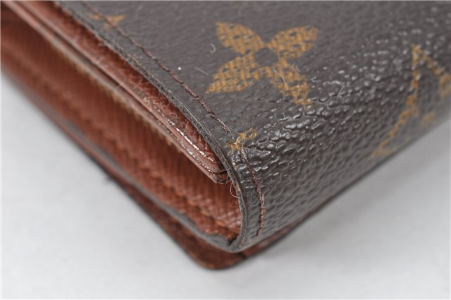 Auth Louis Vuitton Monogram Porte Monnaie Billets Tresor Wallet M61730 LV 1944G