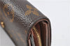 Auth Louis Vuitton Monogram Porte Monnaie Billets Tresor Wallet M61730 LV 1944G