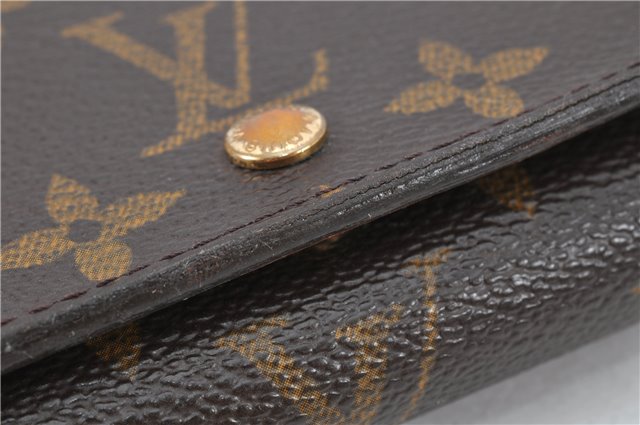 Auth Louis Vuitton Monogram Porte Monnaie Billets Tresor Wallet M61730 LV 1944G