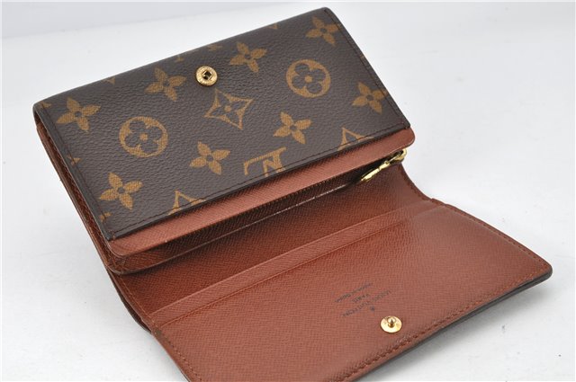 Auth Louis Vuitton Monogram Porte Monnaie Billets Tresor Wallet M61730 LV 1944G