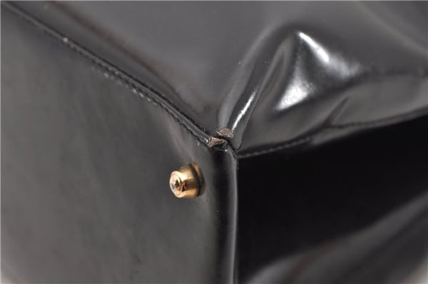 Authentic GUCCI Bamboo Shoulder Hand Bag Purse GG Leather Black Junk 1945G