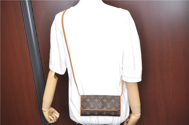 Authentic Louis Vuitton Monogram Pochette Twin PM Shoulder Bag M51854 LV 1946B