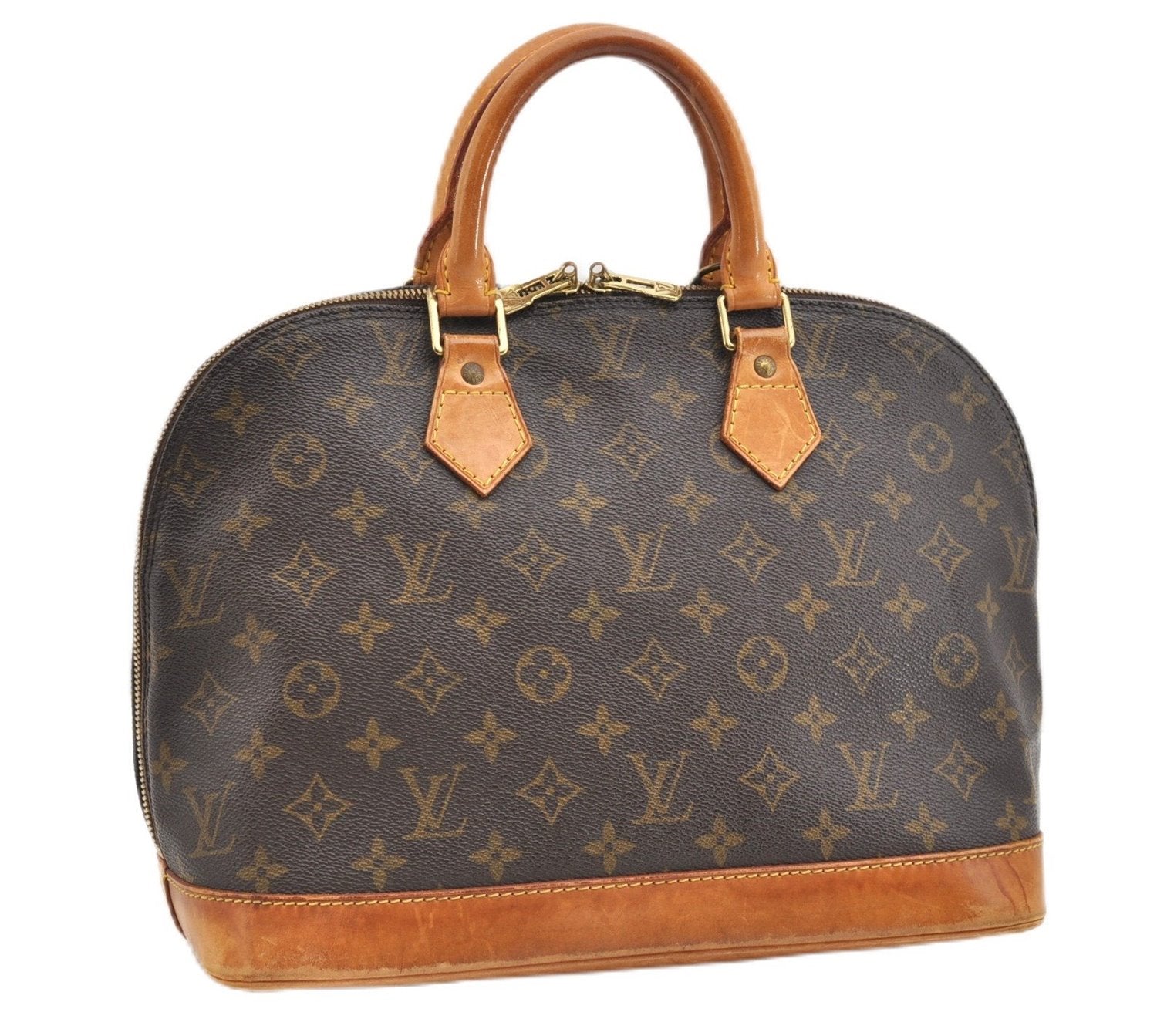 Authentic Louis Vuitton Monogram Alma Hand Bag Purse M51130 LV 1947G