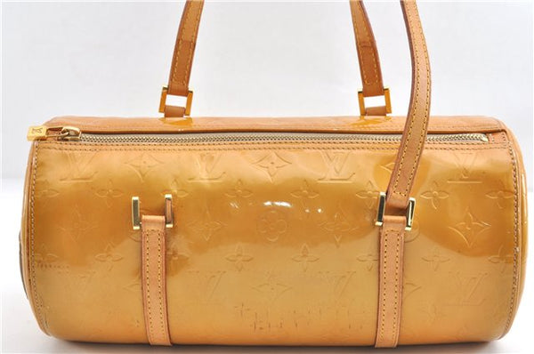 Authentic Louis Vuitton Vernis Bedford Hand Bag Yellow Beige M91006 Junk 1949G