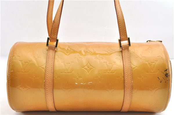 Authentic Louis Vuitton Vernis Bedford Hand Bag Yellow Beige M91006 Junk 1949G