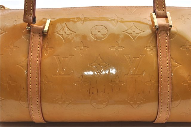 Authentic Louis Vuitton Vernis Bedford Hand Bag Yellow Beige M91006 Junk 1949G