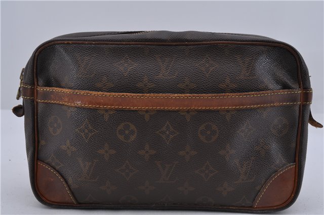 Authentic Louis Vuitton Monogram Compiegne 28 Clutch Hand Bag M51845 LV 1950D