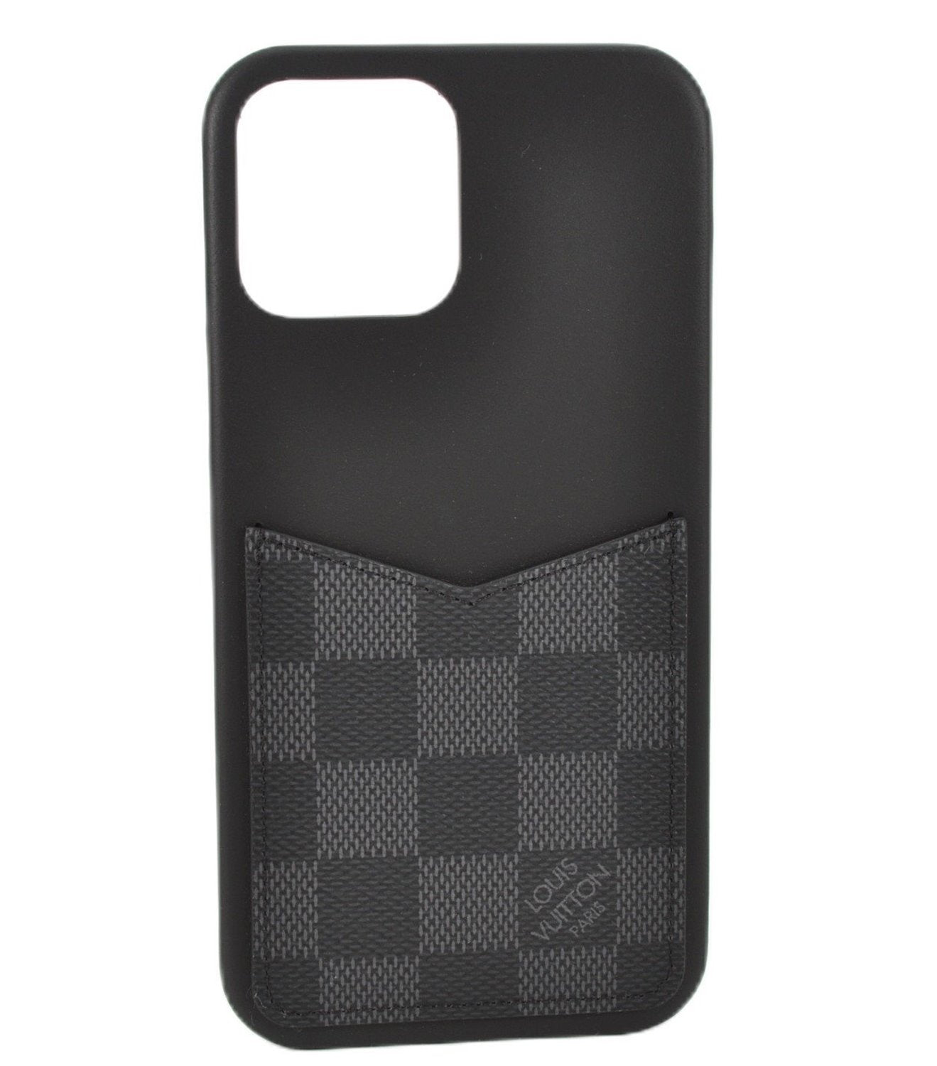 Auth Louis Vuitton Damier Graphite Bumper 12 Pro Max iPhone Case N60459 LV 1950G