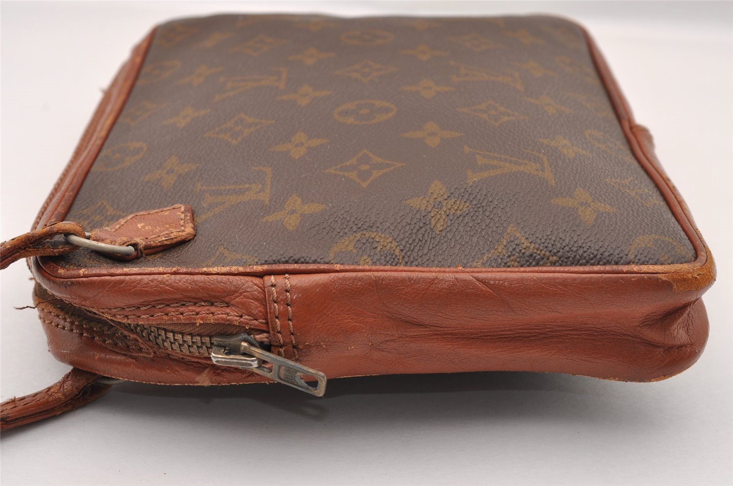 Authentic Louis Vuitton Monogram Pochette Sport Clutch Bag Old Model Junk 1951I