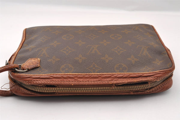 Authentic Louis Vuitton Monogram Pochette Sport Clutch Bag Old Model Junk 1951I